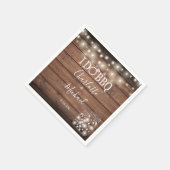 Ik doe BBQ Rustic Mason Jar String Lights Verlovin Servet (Hoek)