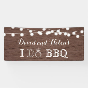 Ik DOE BBQ Rustic Wood Wedding Engagement Banner