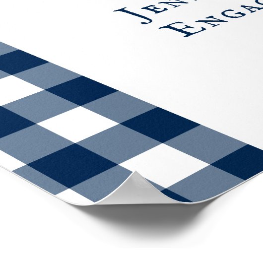 Ik doe BBQ Rustieke boerderijhuisje marineblauwe g Poster (Hoek)