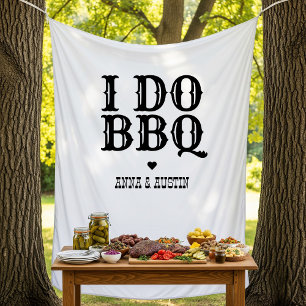 Ik doe BBQ rustieke bruiloft wandtapijt teken Wandkleed