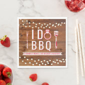 Ik Doe BBQ Rustieke Koppels Bruiloft Verlovingsfee Servet (Insitu)