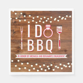 Ik Doe BBQ Rustieke Koppels Bruiloft Verlovingsfee Servet