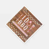 Ik Doe BBQ Rustieke Koppels Bruiloft Verlovingsfee Servet (Hoek)