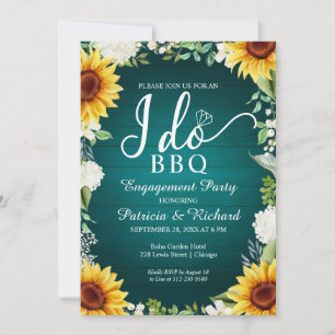 Ik doe BBQ Rustieke Uitnodiging voor Verlovingsfee
