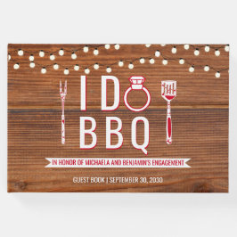 Ik Doe BBQ Rustieke Verloving Feest Koppels Bruisf Gastenboek