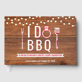 Ik Doe BBQ Rustieke Verloving Feest Koppels Bruisf Gastenboek