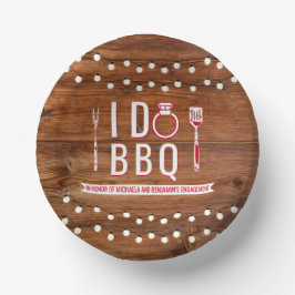 Ik Doe BBQ Rustieke Verloving Feest Koppels Bruisp Papieren Kommen