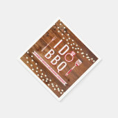 Ik Doe BBQ Rustieke Verloving Feest Koppels Bruisp Servet (Hoek)