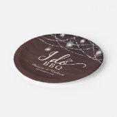 Ik Doe BBQ Rustieke Verloving Feest Papieren Bord (Gekanteld)