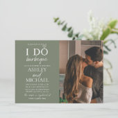 Ik doe BBQ Sage Green 2 Foto Eenvoudige Script Dou Kaart (Staand voorkant)