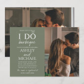 Ik doe BBQ Sage Green 2 Foto Eenvoudige Script Dou Kaart (Voorkant / Achterkant)