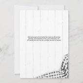 Ik doe BBQ Shower Black en White met zonnebloemen Kaart (Achterkant)