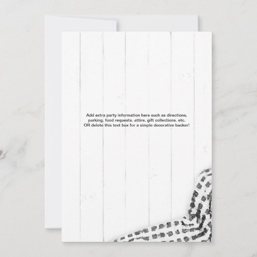 Ik doe BBQ Shower Black en White met zonnebloemen Kaart (Achterkant)