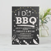 Ik Doe BBQ Snaar Lichtjes Landelijke Verloving Fee Kaart (Staand voorkant)