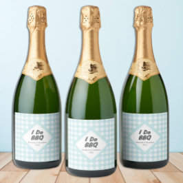 Ik doe BBQ Sparkling Wijnetiket