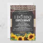 Ik doe BBQ Sunflower Couple's Shower Invitation Kaart (Voorkant)