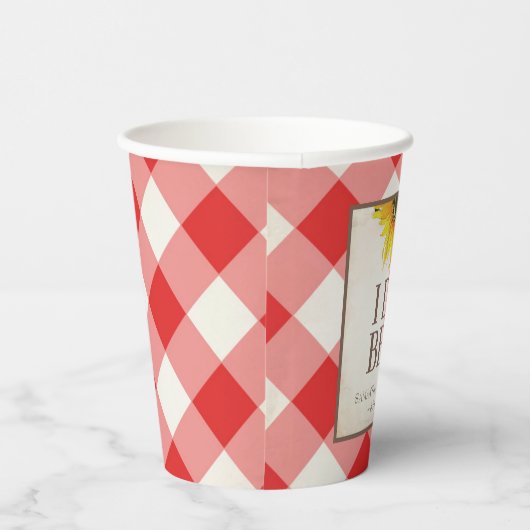 Ik doe BBQ Sunflower Party Tableware Papieren Bekers (Rechts)