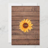 Ik doe BBQ Sunflower Rustic Wood Engagement Party Kaart (Achterkant)