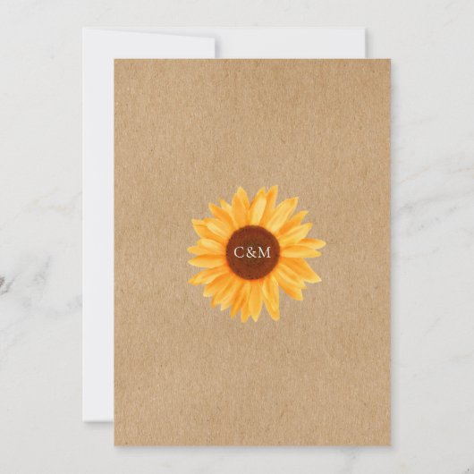 Ik doe BBQ Sunflower String Lights Rustisch Verlov Kaart (Achterkant)