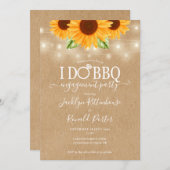 Ik doe BBQ Sunflower String Lights Rustisch Verlov Kaart (Voorkant / Achterkant)