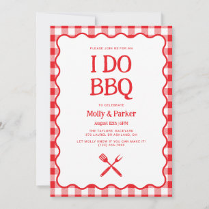 Ik Doe BBQ Trouwfeest Barbecue Uitnodiging