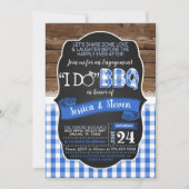 Ik doe BBQ uitnodiging - Blauw (Voorkant)