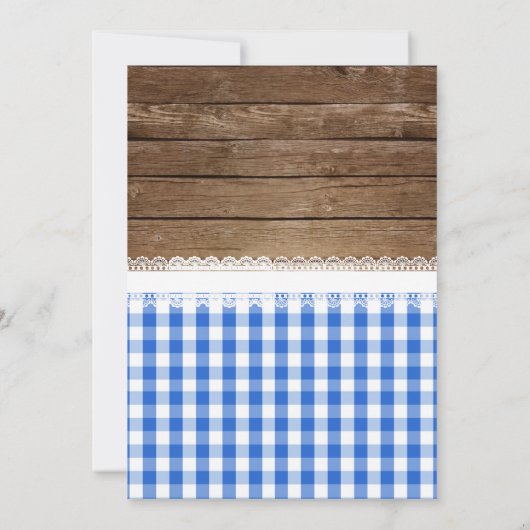 Ik doe BBQ uitnodiging - Blauw (Achterkant)