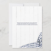 Ik doe BBQ Uitnodiging met marine en Light Blue (Achterkant)