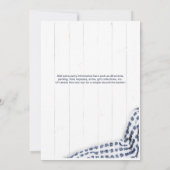 Ik doe BBQ Uitnodiging met marine en Light Blue (Achterkant)