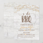 Ik doe BBQ uitnodiging - Rustic White (Voorkant / Achterkant)