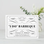 Ik doe BBQ-uitnodigingen - Aangepaste kleur scroll Kaart (Staand voorkant)