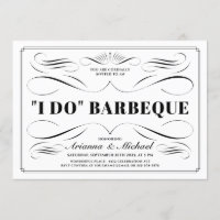 Ik doe BBQ-uitnodigingen - Aangepaste kleur scroll