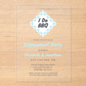 Ik doe BBQ Verloving Feest Acryl Uitnodigingen (Voorkant)