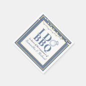 Ik doe BBQ  Verloving Feest Bruiloft Borrel Servet (Hoek)