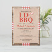 Ik doe BBQ Verloving Feest Koppels Bruisbad Kaart (Staand voorkant)