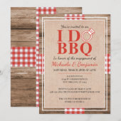 Ik doe BBQ Verloving Feest Koppels Bruisbad Kaart (Voorkant / Achterkant)