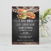 Ik doe BBQ Verloving Invitation Kaart (Staand voorkant)