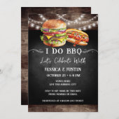Ik doe BBQ Verloving Invitation Kaart (Voorkant / Achterkant)