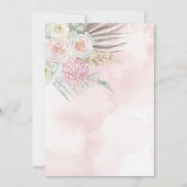 Ik doe BBQ Vrijgezellenfeest Boho Rose Bouquet Flo Kaart (Achterkant)