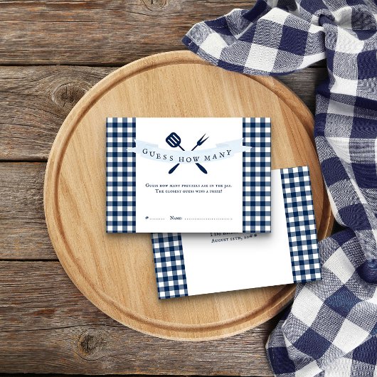 Ik doe BBQ Vrijgezellenfeest raden hoeveel spel Ka Informatiekaartje