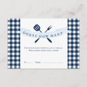 Ik doe BBQ Vrijgezellenfeest raden hoeveel spel Ka Informatiekaartje (Voorkant)