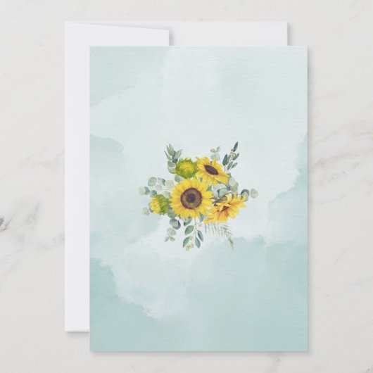 Ik doe BBQ Vrijgezellenfeest Zonnebloem Waterverf Kaart (Achterkant)