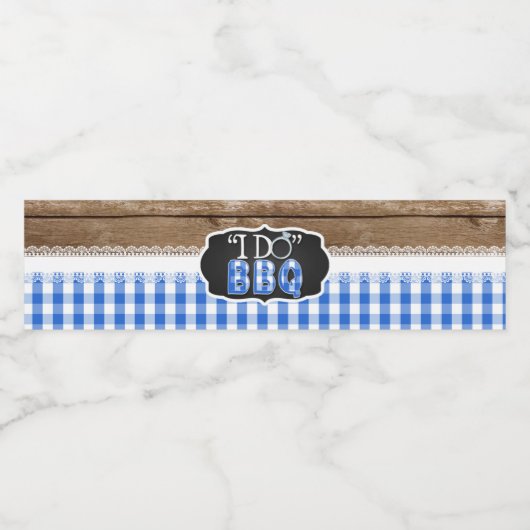 Ik Doe BBQ Waterfles Etiket - Blauw (Enkel label)