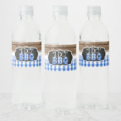 Ik Doe BBQ Waterfles Label - Blauw Etiket (Flessen)