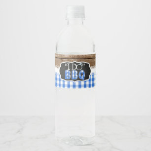Ik Doe BBQ Waterfles Label - Blauw Etiket
