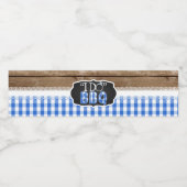 Ik Doe BBQ-waterfleslabel - Blauw Waterfles Etiket (Enkel label)