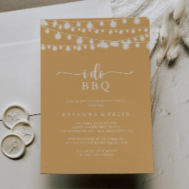 Ik doe BBQ Yellow Lights verlovingsfeest Kaart