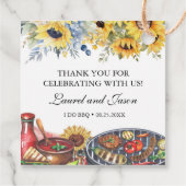 Ik doe BBQ Zonnebloem Landelijke Verloving Feestje Bedankjes Labels (Achterkant)