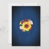 Ik doe BBQ Zonnebloem Mason Jar Blauwe Houten Lich Kaart (Achterkant)