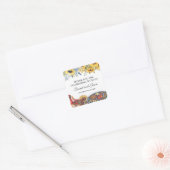 Ik doe BBQ Zonnebloem Rustiek Verlovingsfeest Vierkante Sticker (Envelop)